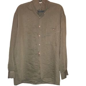 PUERRE CARDIN: Men long sleeve casual dress shirt (L)